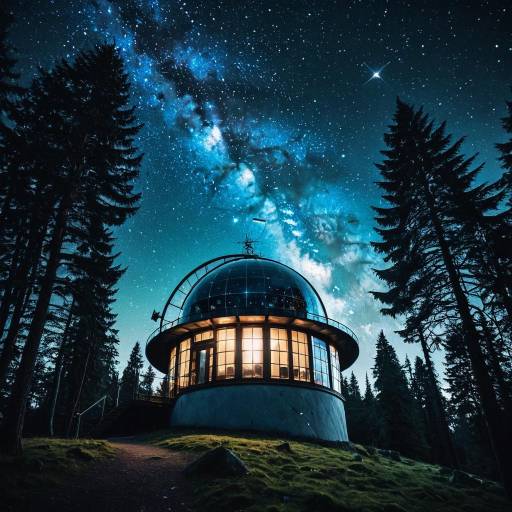 Wizard's Observatory under Starry Sky
