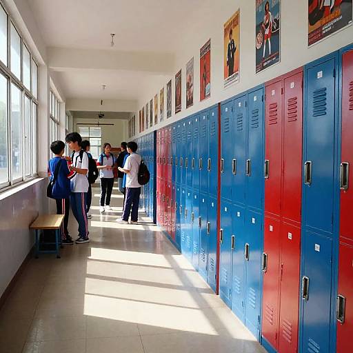 Nostalgic 90s High School Hallway