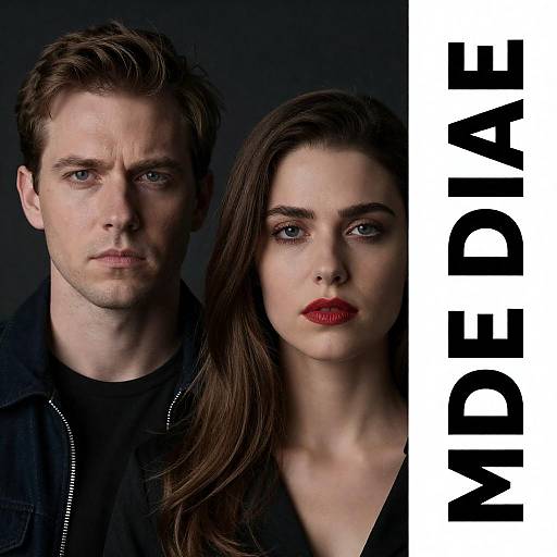 Serious Couple Portrait in Dim Lighting