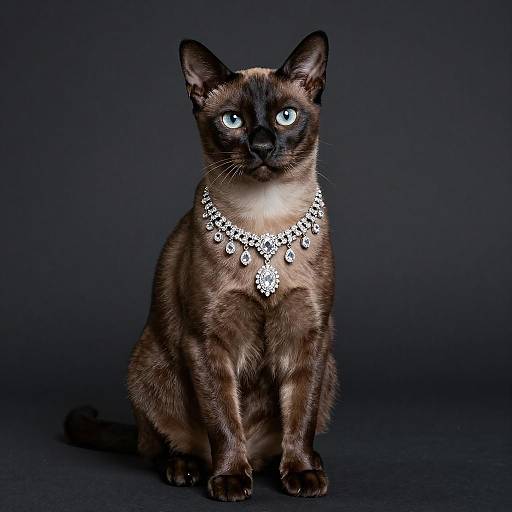 Elegant Portrait of a Thai Cat