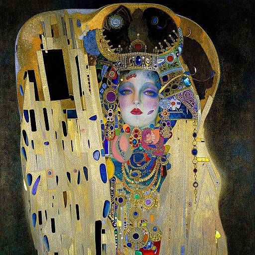 Ornate Fantasy Queen with Jewel Crown