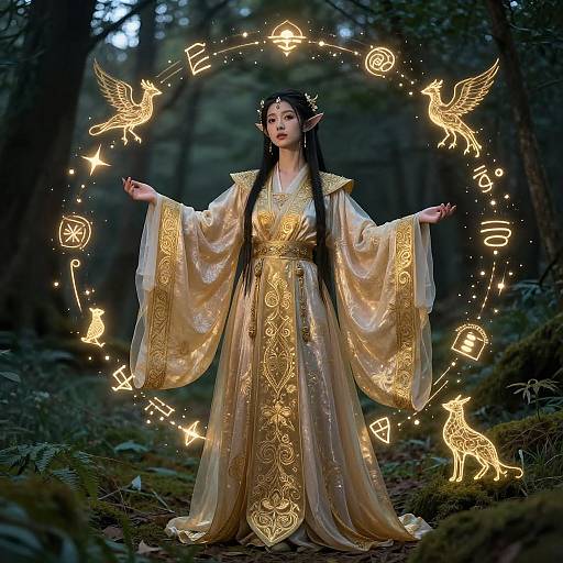 Mystical Elf Robes in Enchanted Forest