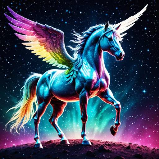 Radiant Aurora Pegasus with Cosmic Wings Radiant Aurora Pegasus with Cosmic Wings