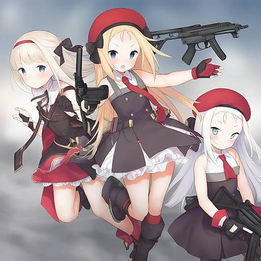 Illustration of Mp5 (girls' frontline), girls' frontline in the style of Sekiya asami