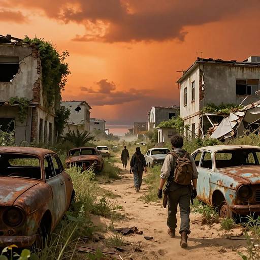 Post-Apocalyptic Wasteland Scene