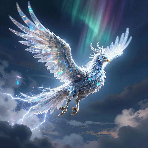 Arcane Stormcaller Astride Crystalline Phoenix