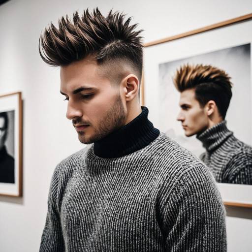 Stylish Male Model with Faux Hawk Fade
