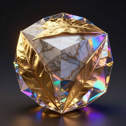 Intricate Tilt-Shift Leaf Sphere