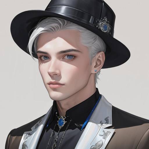 Elegant Portrait of a Silver-Haired Man Elegant Portrait of a Silver-Haired Man