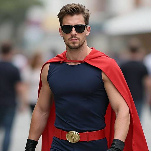 Funny Muscular Male Superhero Costume