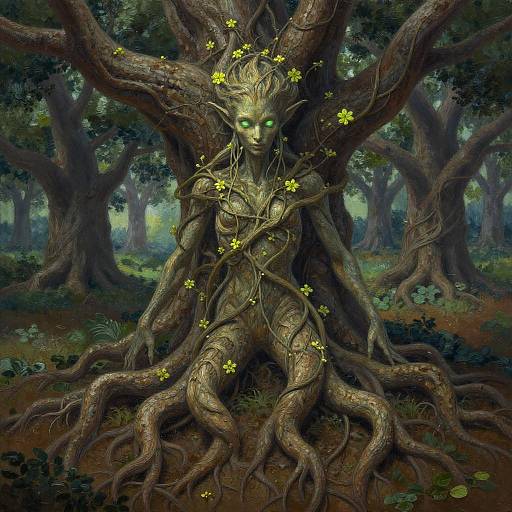 Ethereal Ancient Tree Spirit Painting