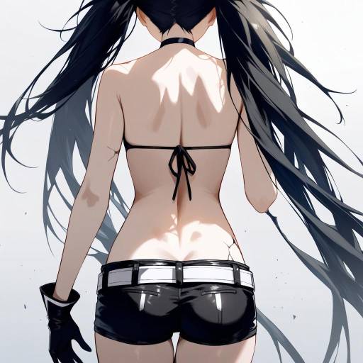 Black Rock Shooter in Swimsuit Pose