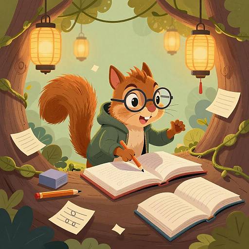 Squirrel Scholar in Canopy Classroom
