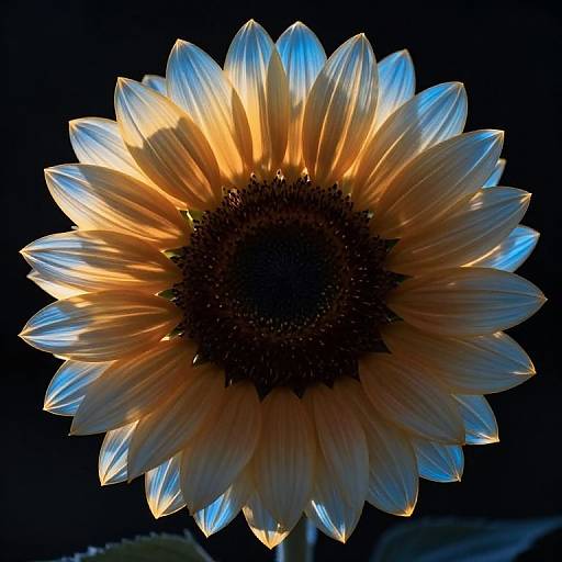 Ethereal Sunflower with Translucent Petals