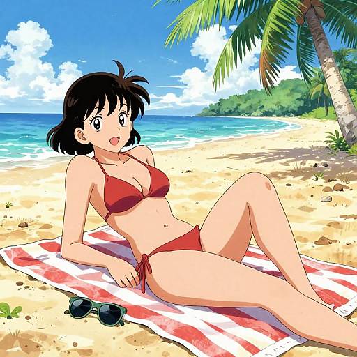 Nagatoro Relaxing on Tropical Beach