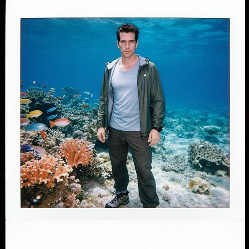 Adventurous Man in Reef Exploration