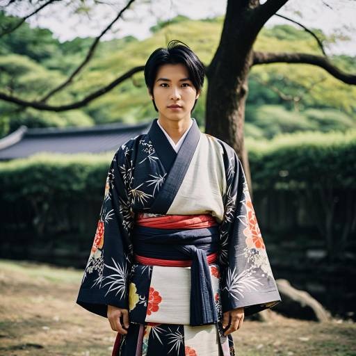 Realistic Male in Traditional Edo Attire