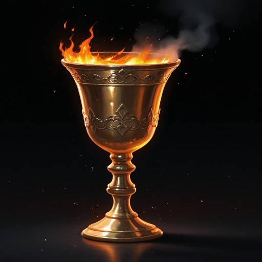 Intricate Still Life with Chalice and Fire Intricate Still Life with Chalice and Fire