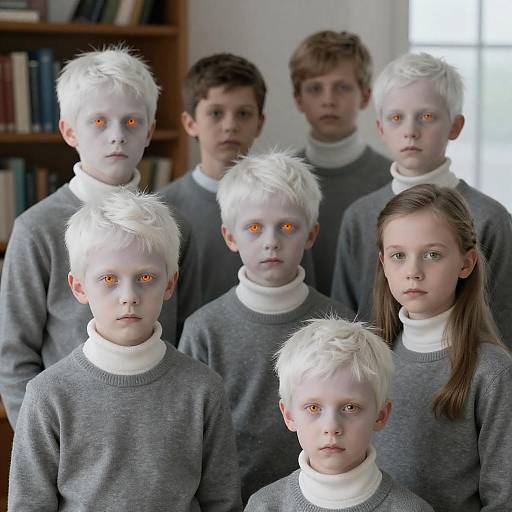 Mysterious Portrait of Six Unique Children