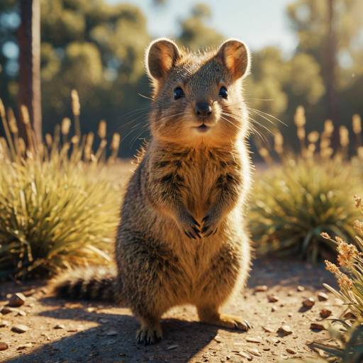 Charming Quokka in Sunny Impressionist Style Charming Quokka in Sunny Impressionist Style