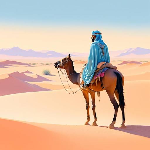 Pastel Desert Nomad in Cinematic Style