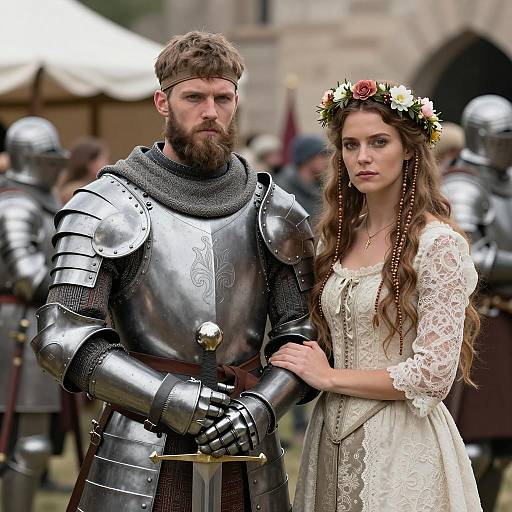 Epic Medieval Couple in Armor