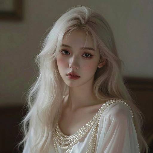 Soft Anime Portrait of Platinum Girl