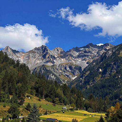 Sunlit Mountain Landscape Digital Art