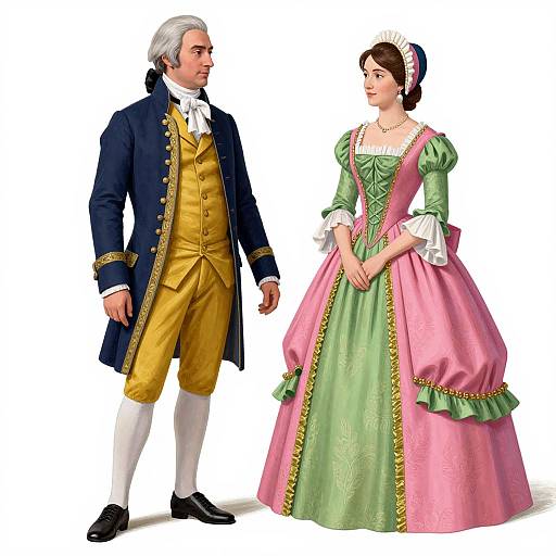 18th-Century Georgian Attire Illustration