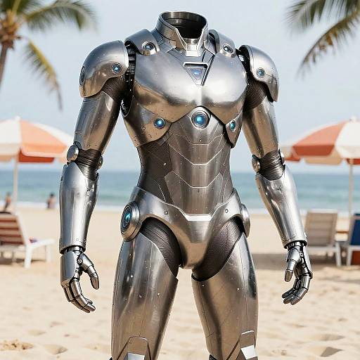 Futuristic Power Armor for Beach Parties