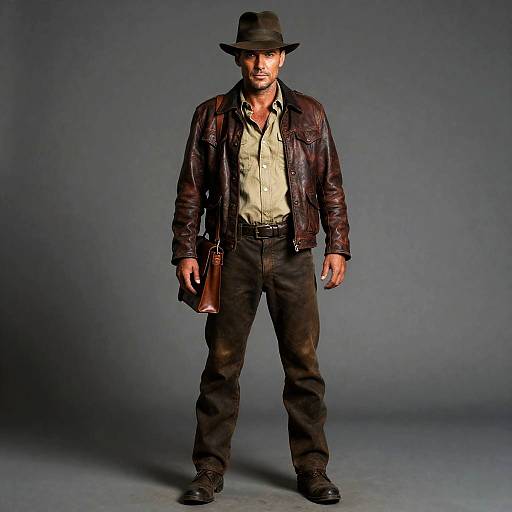 Indiana Jones Full-Length Realistic Portrait