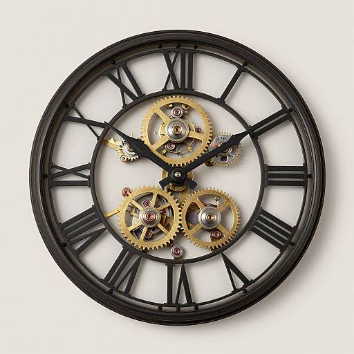 Elegant Vintage Roman Numeral Wall Clock