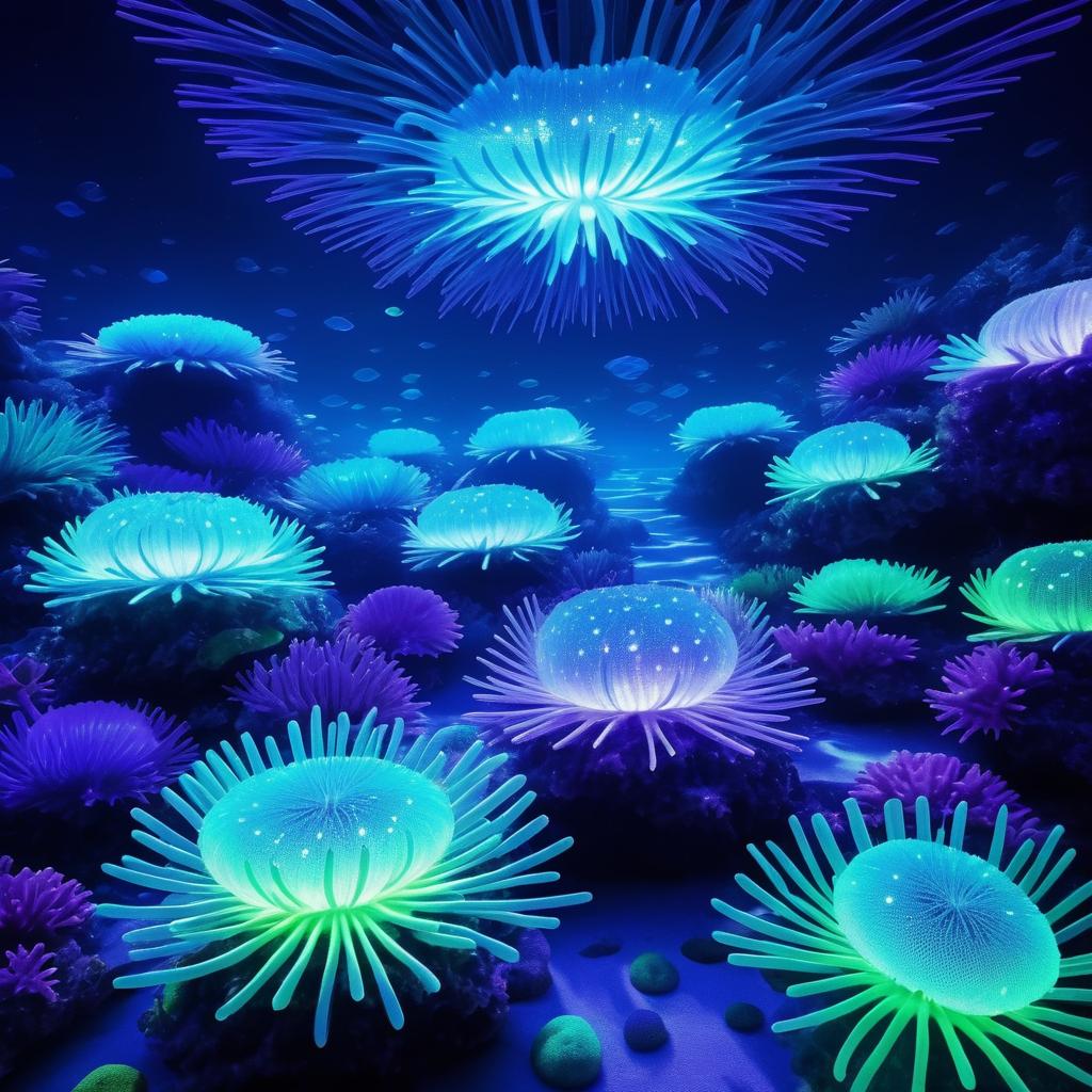 Underwater Rave with Bioluminescent Sea Life