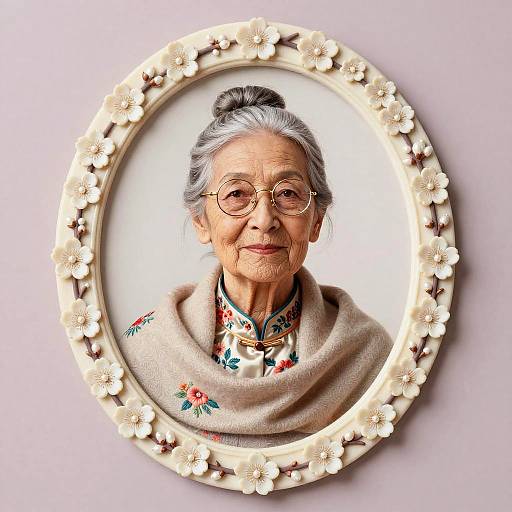 Stylized Elderly Woman Portrait