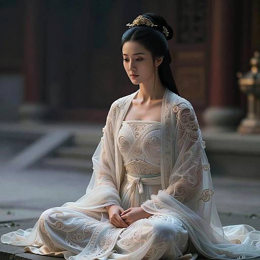 Realistic Chinese Taoist Woman in Detail