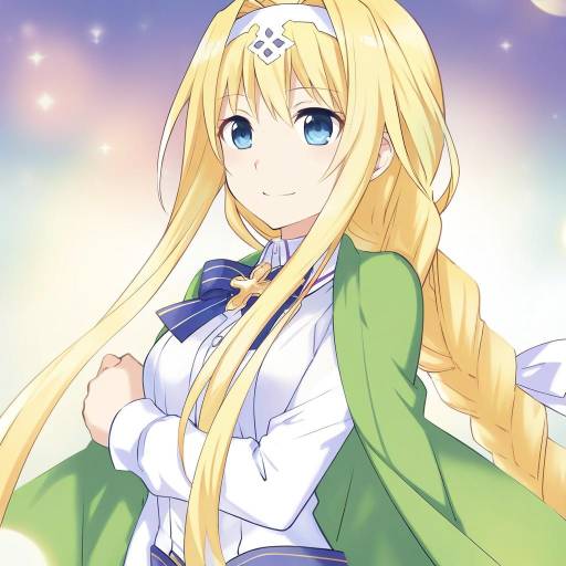 Illustration of Alice zuberg, sword art online in the style of Tsunako