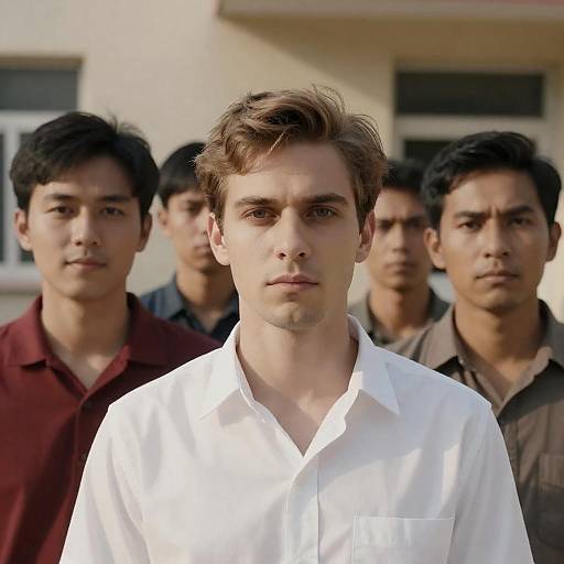 Four Men Outdoors: A Striking Photograph