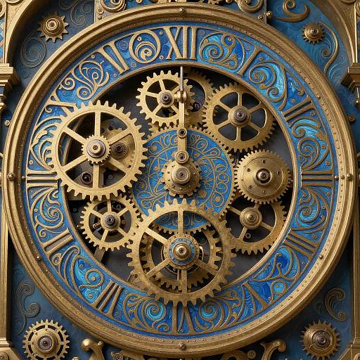 Intricate Steampunk Mechanical Clock Design