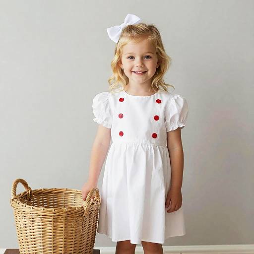 Adorable Blonde Girl with Basket