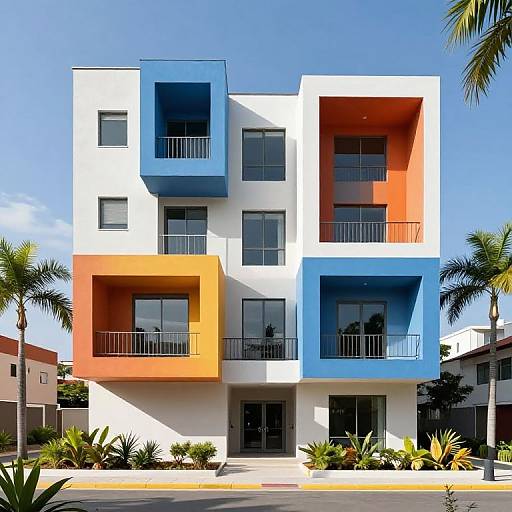 Modern Arquitetonica Building with Cubes