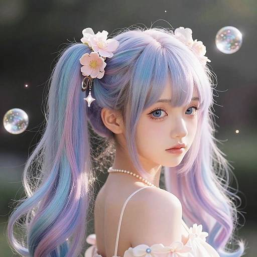 Magical Girl Twin Tails Anime Style