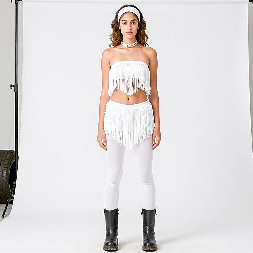 Stylish White Trash Costume Fashion Shoot
