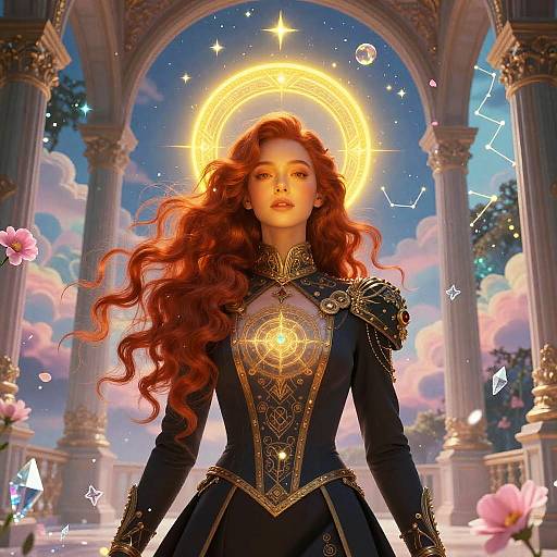 Surreal Portrait of Lyra in Mirror Hall