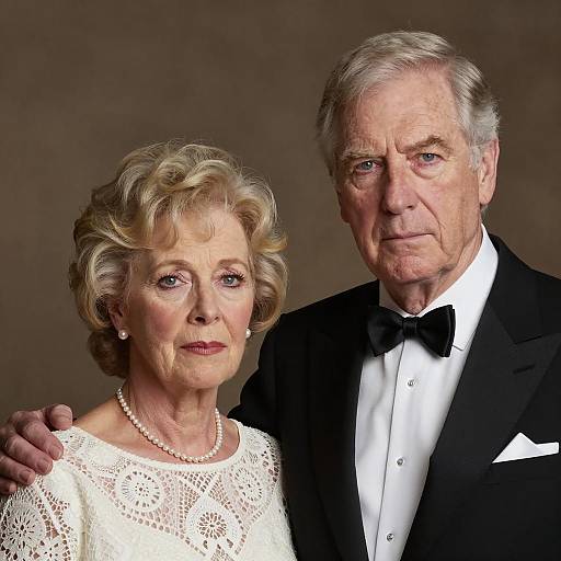 Elegant Elderly Couple in Formal Attire