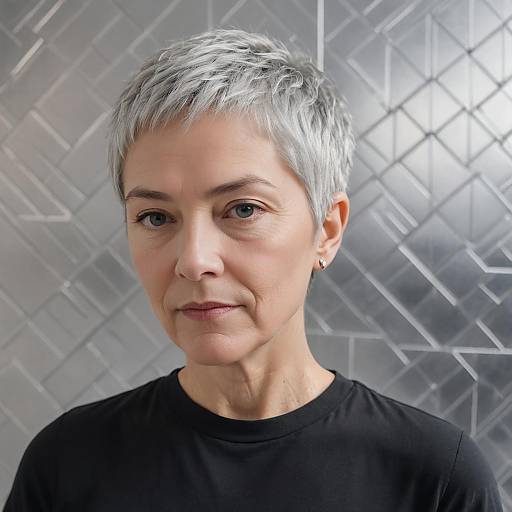 High-Angle Shot of Pixie Cut Portrait