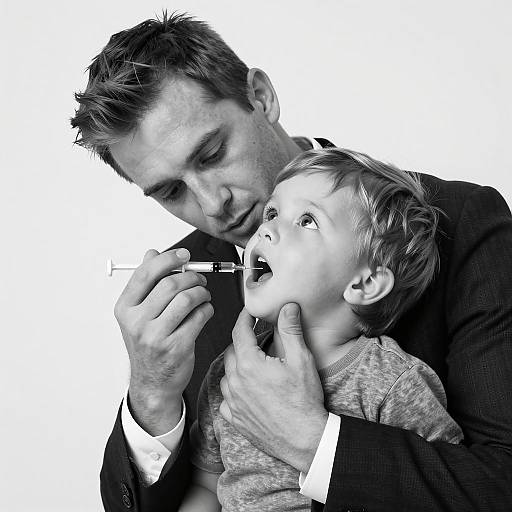 Intriguing Black-and-White Portrait Scene