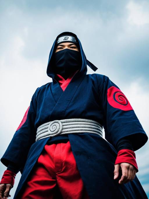 Man in Naruto Akatsuki Cosplay Costume