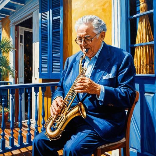 Elderly Jazz Musician in New Orleans