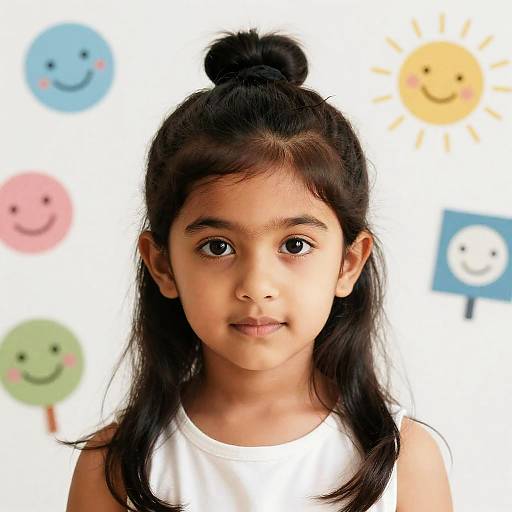 Playful South Asian Toddler Character