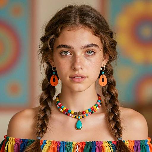 Vibrant Portrait of a Young Woman